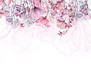Fototapeta LEAVES NATURE WATERCOLOR 294x260 02 F